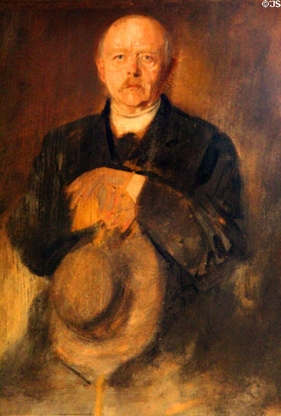 Otto Prince Bismarck portrait (mid 1880s) by Franz von Lenbach at Lenbachhaus. Munich, Germany.
