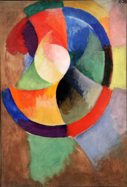 Form circular, Soleil no.2 painting (1912-3) by Robert Delaunay at Grand Palais. Paris, France.