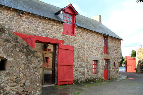 Barn display area in 19thC addition at Jacques Cartier Manor House Museum. St Malo, France.