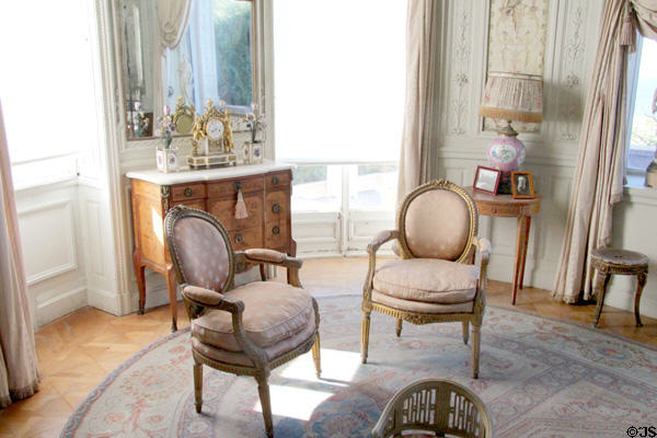 Furnishings in Rotunda at Villa Ephrussi de Rothschild. Saint Jean Cap Ferrat, France.