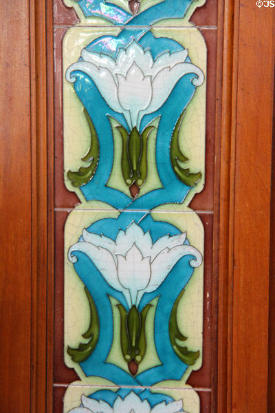 Solarium wall tiles at Lumière Museum. Lyon, France.