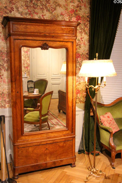 Armoire in upstairs master bedroom at Lumière Museum. Lyon, France.