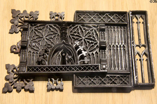 Iron lock from Avignon's St Michael tabernacle (14thC) at Papal Palace. Avignon, France.