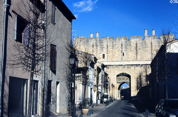 Inside of Porte St Antoine. Aigues-Mortes, France.