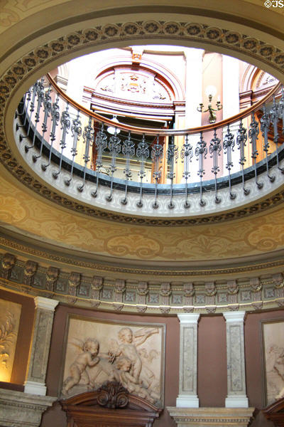 Neo-classical entrance hall housing collection at Teylers Museum. Haarlem, Netherlands.