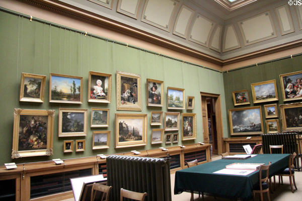 Art gallery, featuring artists from the Netherlands as well as works by well known artists from other parts of Europe at Teylers Museum. Haarlem, Netherlands.