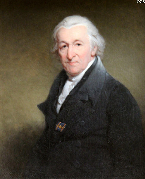 Portrait of van Martinus van Marum painting (c1826) by Charles Howard Hodges at Teylers Museum. Haarlem, Netherlands.
