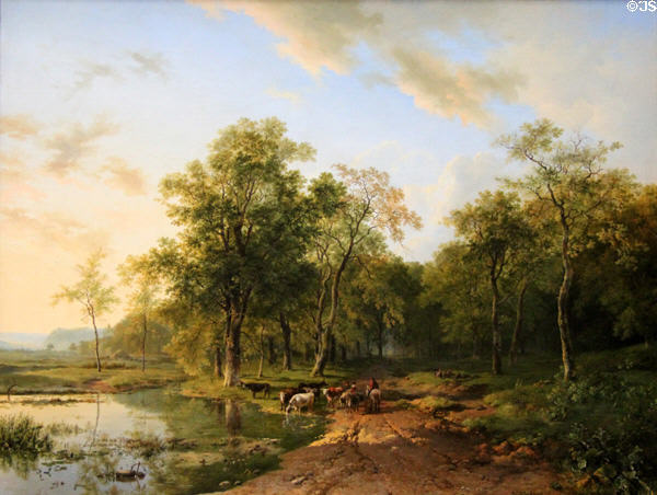 Summer landscape painting (1830) by Barend Cornelis Koekkoek at Teylers Museum. Haarlem, Netherlands.
