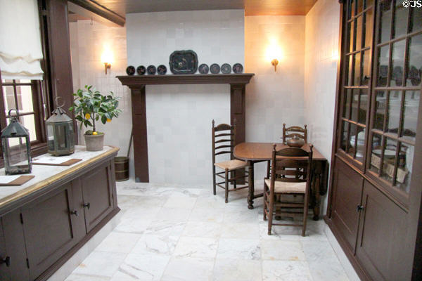 Kitchen in home of Pieter Teyler at Teylers Museum. Haarlem, Netherlands.