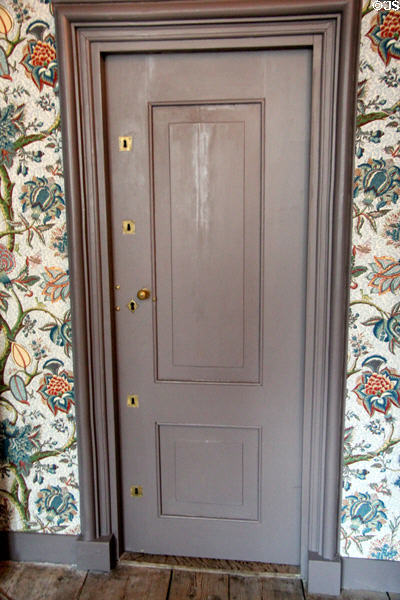 Room with five locks, each requiring a different key, used for securing valuable documents in home of Pieter Teyler at Teylers Museum. Haarlem, Netherlands.