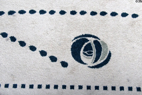 Dining room carpet detail at House for an Art Lover. Glasgow, Scotland.