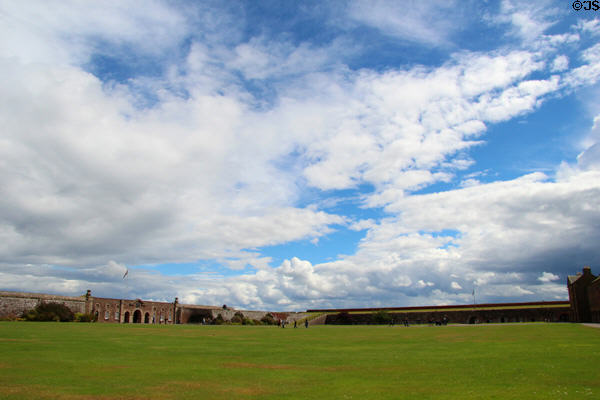 Parade ground at Fort George. Fort George, Scotland.