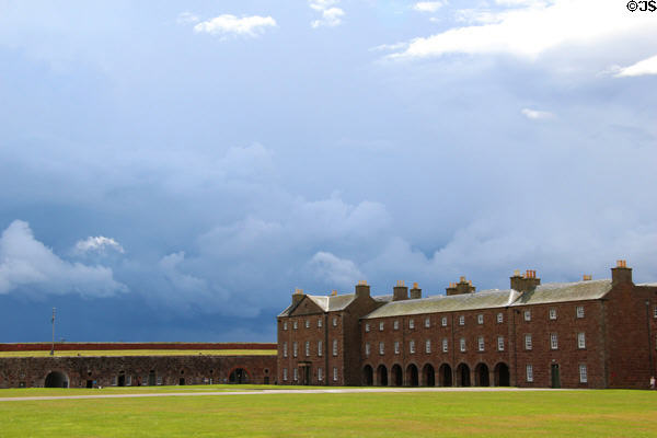 Governor's House & Artillery block over parade ground at Fort George (1747-69). Fort George, Scotland. Architect: William Skinner, William Adam, John Adam, James Adam.