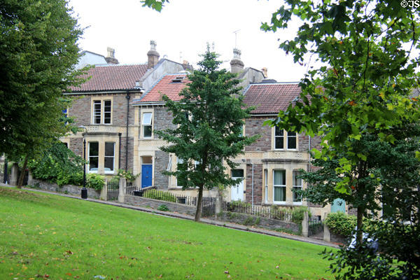 Town homes constructed for wealthy owners on Brandon Hill. Bristol, England.