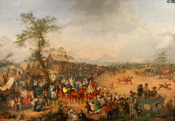 Clifton Race Course painting (c1813) by Rolinda Sharples at M-Shed Museum. Bristol, England.