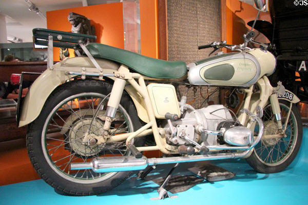 Douglas Dragonfly motorcycle (1956), made in Bristol, at M-Shed Museum. Bristol, England.