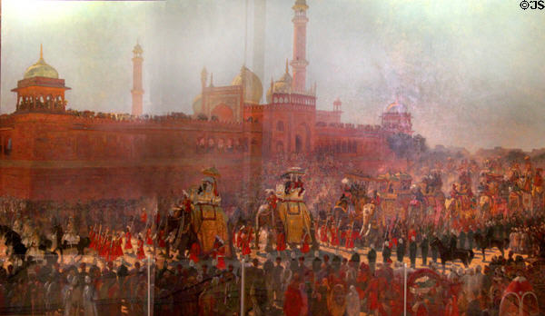 The Delhi Durbar of 1903, The Governor's Procession or The State Entry painting (1907) by Roderick Dempster Mackenzie at Bristol Museum & Art Gallery. Bristol, England.