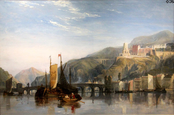 Heidelberg painting (after 1835) by William James Müller, born in Bristol & for many years the city's best known artist at Bristol Museum & Art Gallery. Bristol, England.