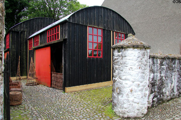 Basketmaker's Workshop replica from Ballycultra at Ulster Folk Park. Belfast, Northern Ireland.