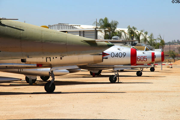 Row of MiGs at March Field Air Museum. Riverside, CA.