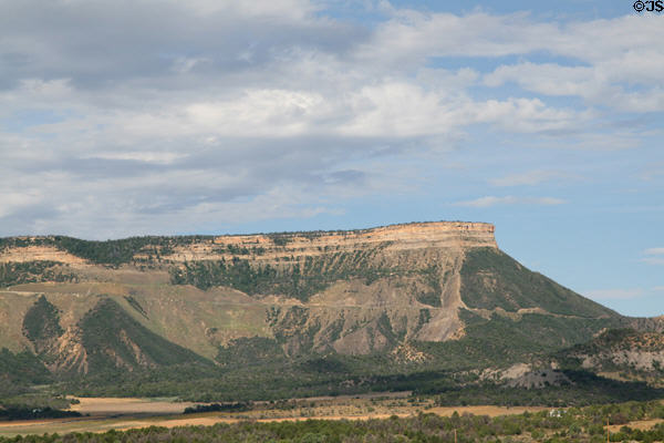 Mesa once home to Pueblo natives now Mesa Verde National Park. CO.