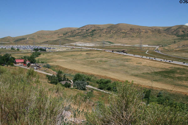 Hills & freeway around Denver from Dino Ridge. CO.