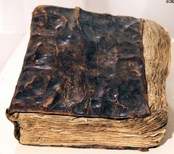 Geneva Bible (1599) printed in England at Windsor Historical Society Museum. Windsor, CT.