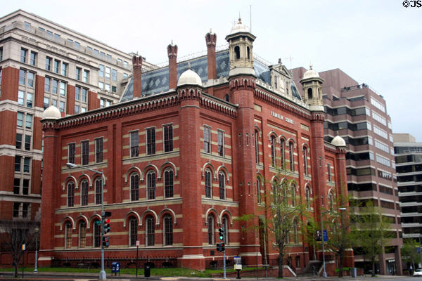 Franklin School (1869) (13th & K Sts. NW) faces Franklin Square. Washington, DC. Architect: Cluss, Adolph. On National Register.