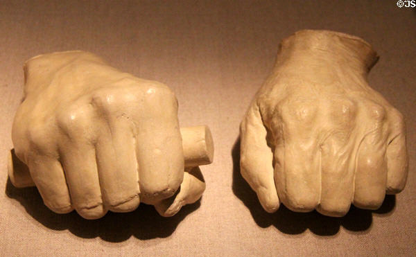 Abraham Lincoln hands casting (1860) by Leonard Wells Volk at National Portrait Gallery. Washington, DC.