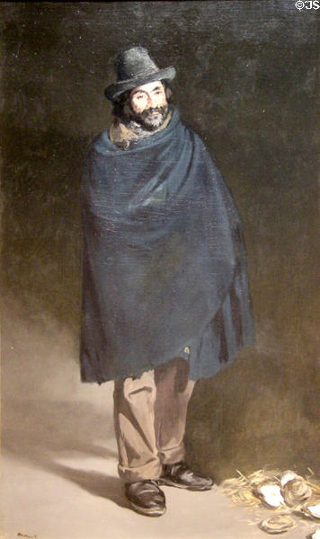 Beggar with Oysters (Philosopher) painting (1865-7) by Édouard Manet at Art Institute of Chicago. Chicago, IL.