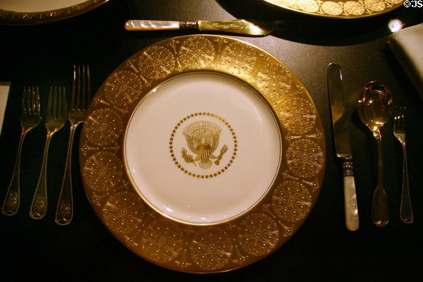 Presidential china service at Eisenhower Museum. Abilene, KS.