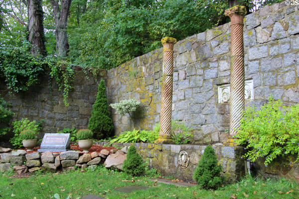 Grave of John Hays Hammond, Jr. (1888-1965) builder of Abbadia Mare at Hammond Castle Museum. Gloucester, MA.
