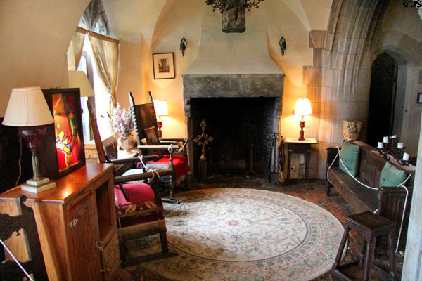 Sitting off Great Hall at Hammond Castle Museum. Gloucester, MA.