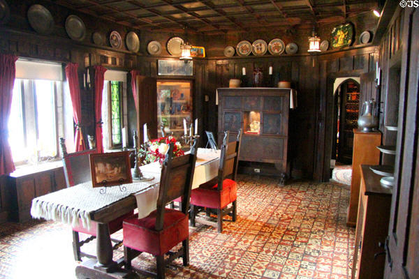 Dining room at Hammond Castle Museum. Gloucester, MA.