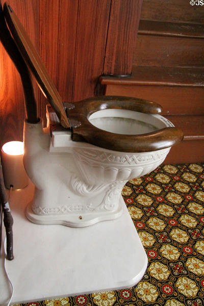 Antique toilet at Campbell House Museum. St. Louis, MO.