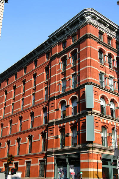 Built as Rogers Peet clothing store (1882) (575 Broadway at Prince) was former Guggenheim Museum Soho in 1990s. New York, NY.