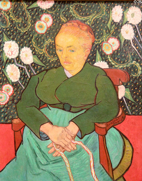 La Berceuse painting (1889) by Vincent van Gogh at Metropolitan Museum of Art. New York, NY.