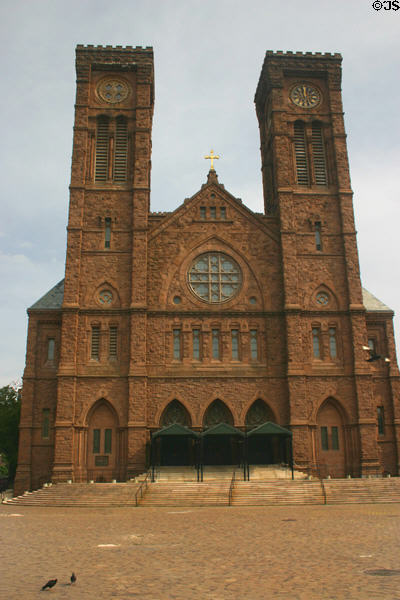 Cathedral of Saints Peter and Paul (1889) (1 Cathedral Square). Providence, RI. Style: Gothic Revival. Architect: Patrick Charles Keely.
