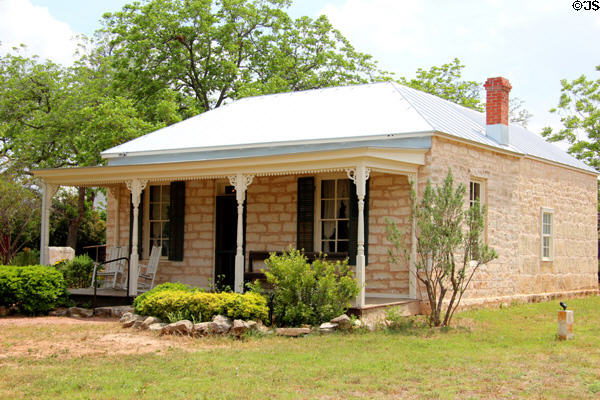 Front porch of Fassel-Roeder House at Pioneer Museum. Fredericksburg, TX.
