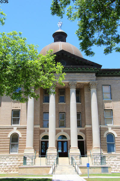 Entrance to Hays County Courthouse. San Marcos, TX.