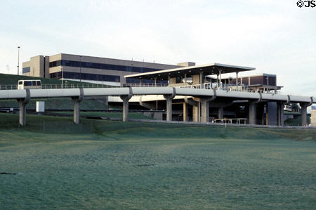 People mover campus transportation system at University of West Virginia. Morgantown, WV.