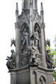 Heinrich Rubenow monument honors founders of Greifswald University sculpture by Bernhard Afinger. Greifswald, Germany.