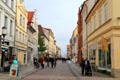 Lange Strasse streetscape. Greifswald, Germany.