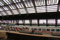 Shell-shaped roof of Köln Central Station. Köln, Germany.