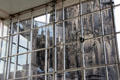 Köln Cathedral seen through glass wall at Köln Central Station. Köln, Germany.