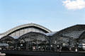 Arched roofs of Central Rail Station. Köln, Germany.
