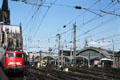 Tracks leading from Central Rail Station. Köln, Germany.