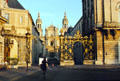 Gilded wrought iron gates by Jean Lamour on Place Stanislas. Nancy, France.