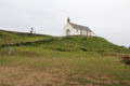 Saint-Michel Tumulus , a Neolithic funerary monument & chapel. Carnac, France.