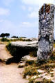 Passage tomb & menhir near Carnac. Locmariaquer, France.